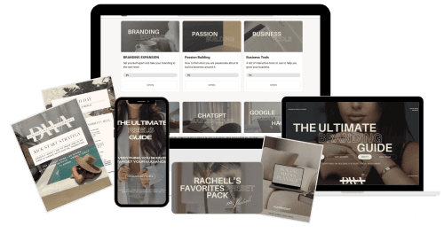 Branding and business resources displayed