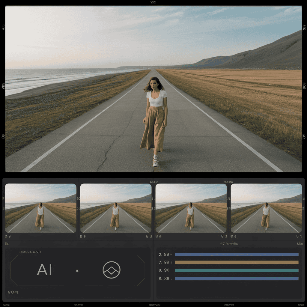 Person walking on road near coastline.