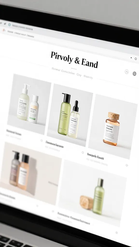 closeup of a personalized product page mockup on monitor