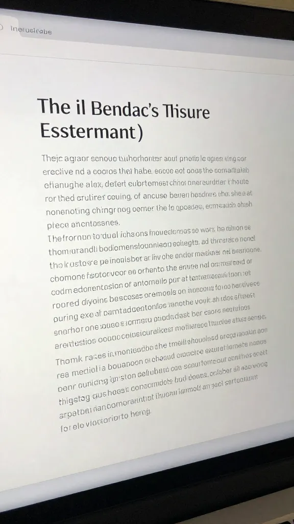 Closeup of a single branded product description page on a monitor