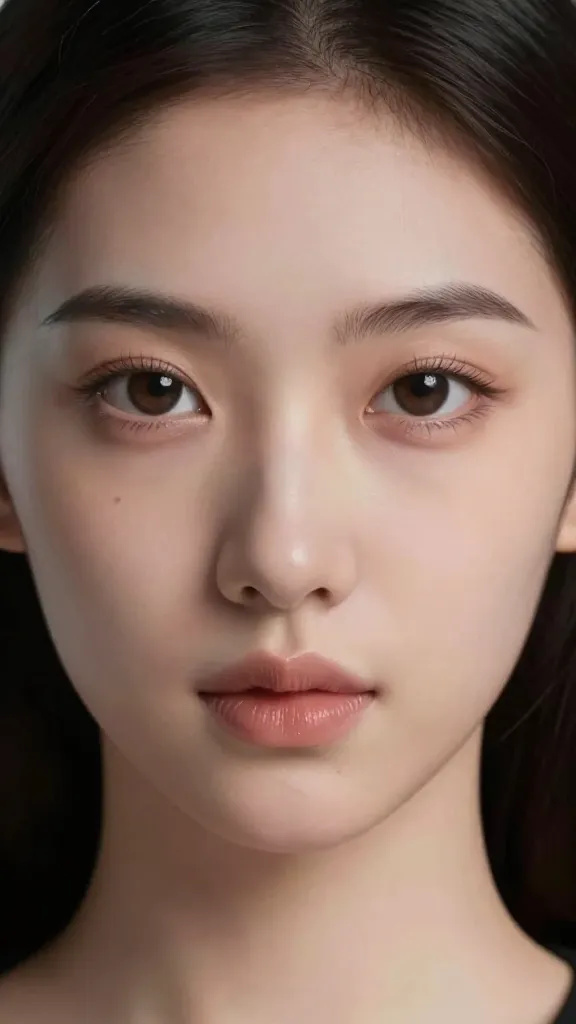 Closeup portrait of a digital avatar face with subtle glow, studio lighting