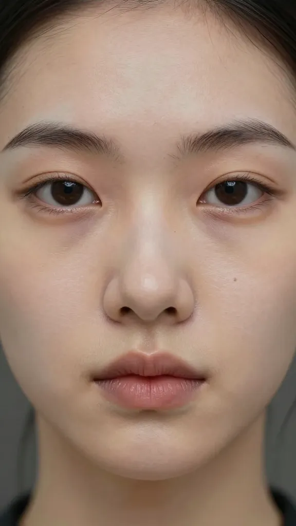 Closeup of AI avatar skin texture and subtle facial expression