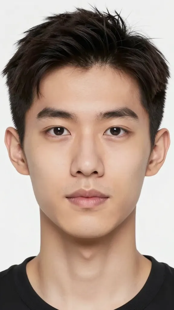 closeup of a photorealistic AI avatar headshot with studio lighting